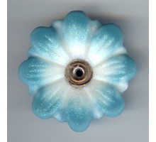 TÜRKIES WEISS (MARGARETE) - mit Glitzer